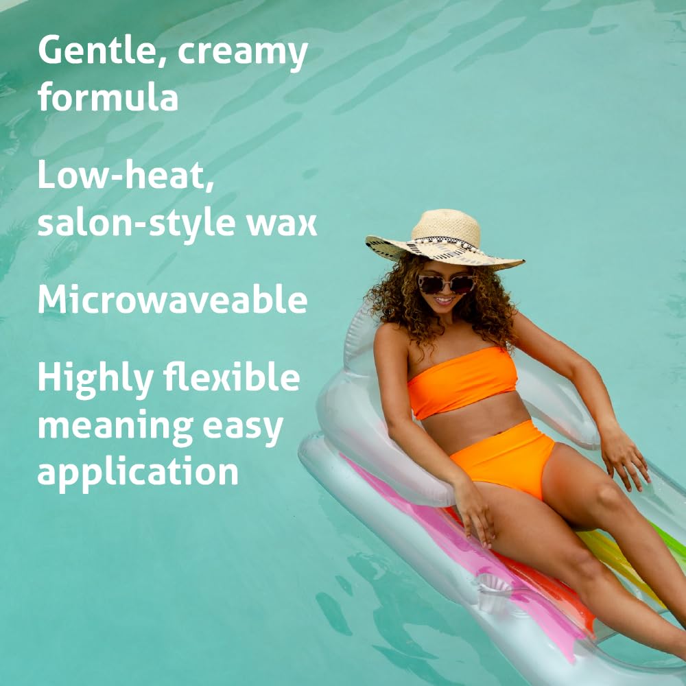 Waxxxie Salon Wax 6.7 fl oz Microwaveable Peel Off Hard Wax, Spatula Incl