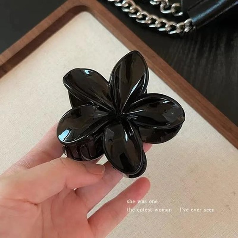 6PCS Flower Hair Clips, Large Claw Clips for Women Thick Hair, Non Slip Strong Hold for Women Thin Hair Girls Gifts (Leopard print -B)