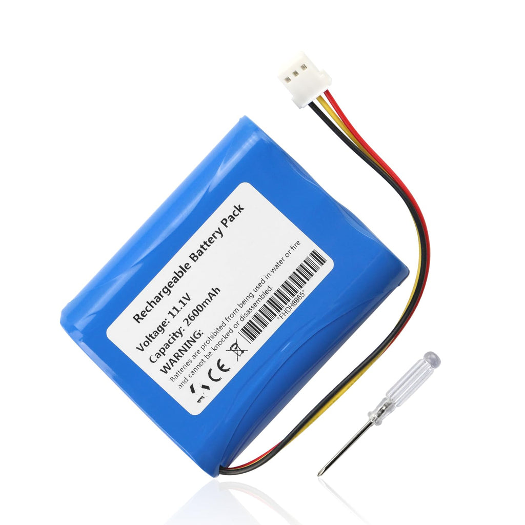 MULS 12J001609 Battery Replacement for Moneual Everybot RS500 RS700 Robot Vacuum Cleaner with Tools 11.1V 2600mAh