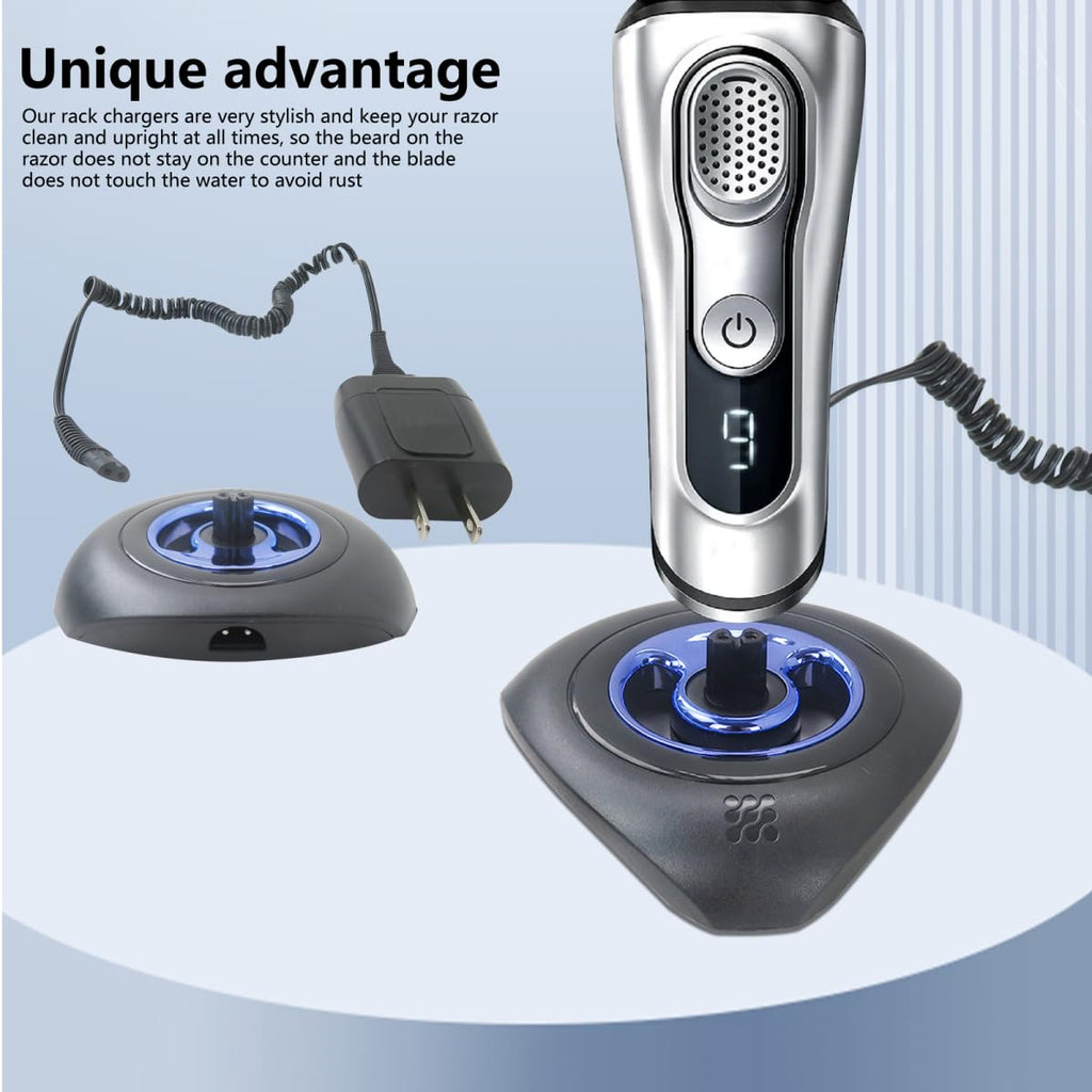Shaver Charger and Charging Stand for Braun Series 9 8 7 5 3 6, Charger Base for Braun S3 S6 S7 S8 S5 S9 Electric Razor Replacement for Braun Trimmer Charging Dock