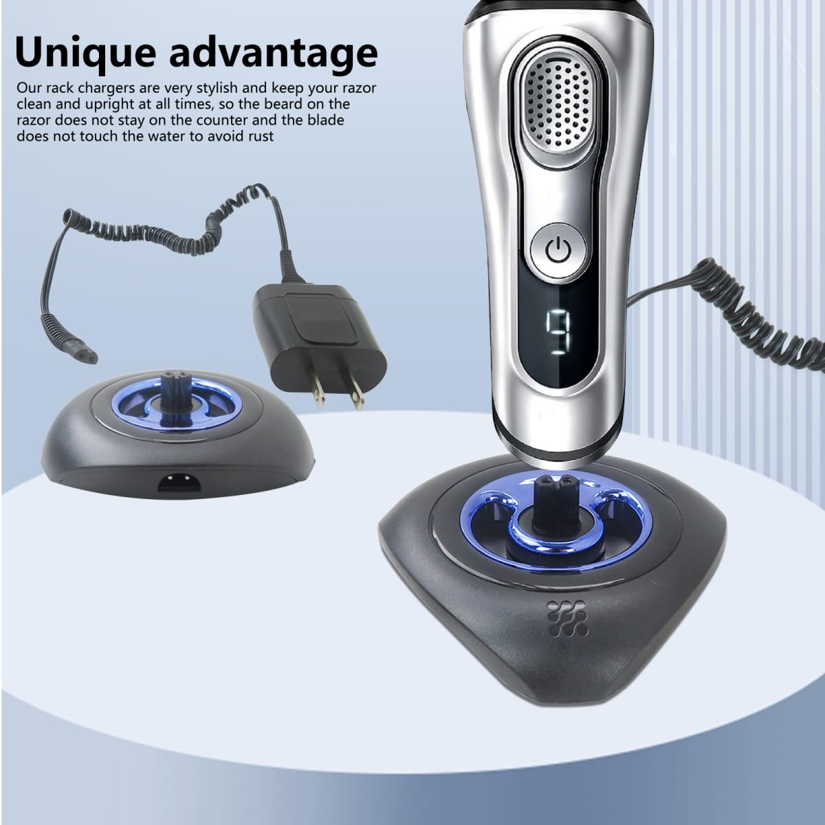 Shaver Charger and Charging Stand for Braun Series 9 8 7 5 3 6, Charger Base for Braun S3 S6 S7 S8 S5 S9 Electric Razor Replacement for Braun Trimmer Charging Dock