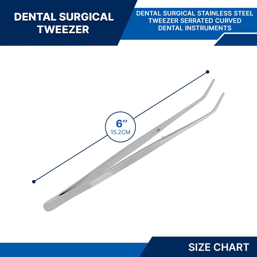 Stainless Steel Tweezers, with Curved Serrated Tip Multipurpose Tweezers Sewing Machine Tweezers Forceps for Craft Repairing (10)