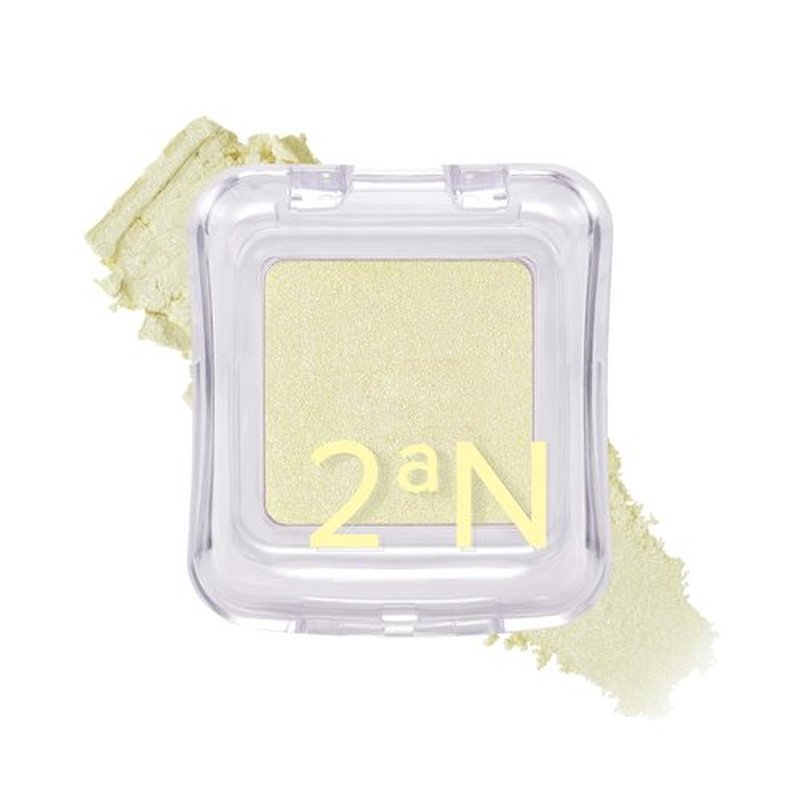 2aN Pure Glash Highlighter - Buildable Glass-Like Sheen Powder for Natural Glow | Lightweight Formula (Lemongrass, 0.8oz)