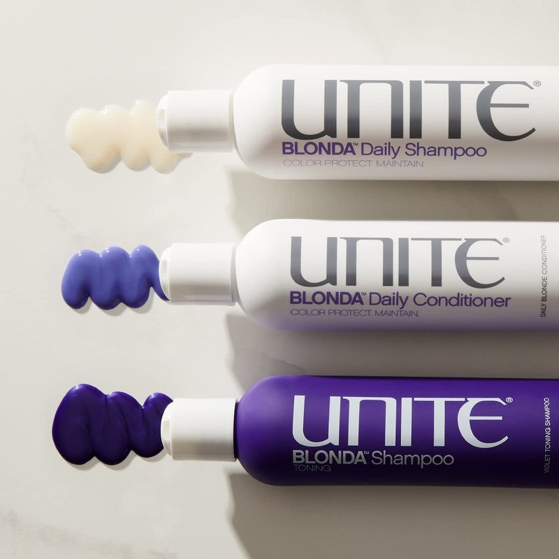 UNITE Hair - BLONDA Daily Shampoo - Gentle Cleanser for Bright Blonde & Highlighted Hair - 10 Fl Oz