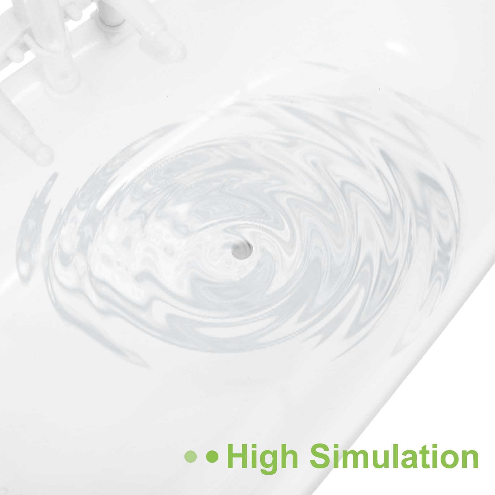 Toyvian Electric Water Spraying Doll Bathtub, Motorized Light Up Swimming Pool with Working Shower Sprayer Pretend Play Bathroom Toys Fits 11.5inch Dolls (White)