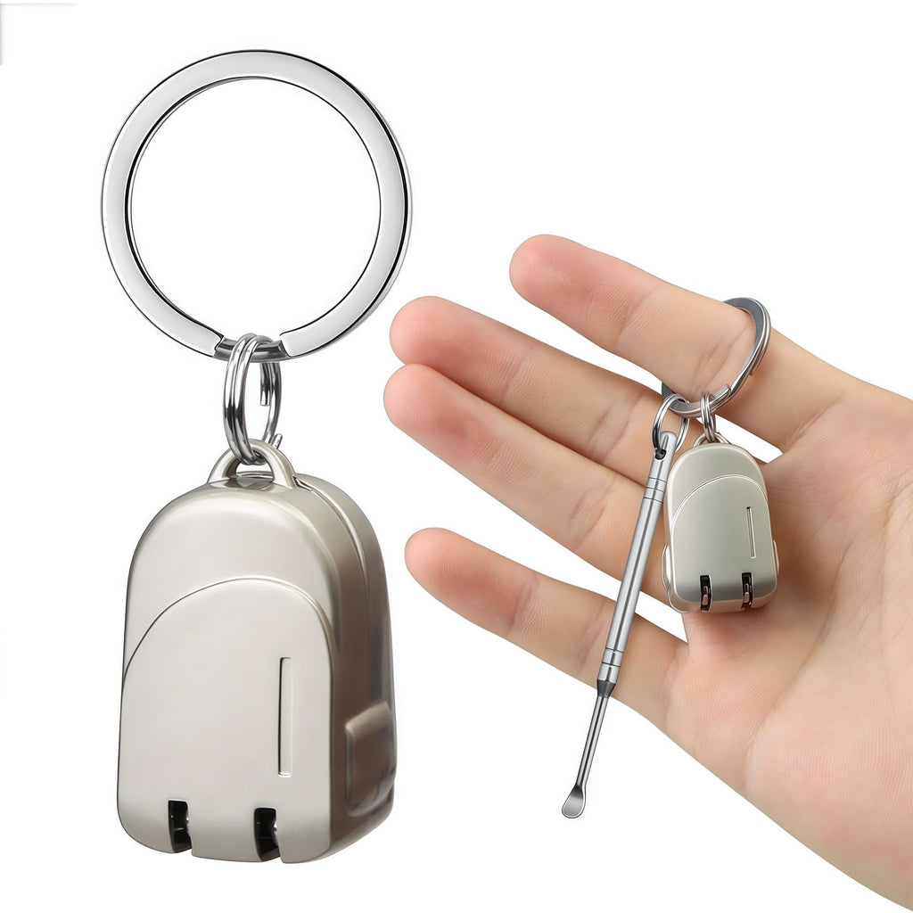 VOGARB Portable Mini Nail Clippers Collapsible Keychain Nail Clipper for Men and Women Fingernail and Toenails, Stainless Steel, Champagne