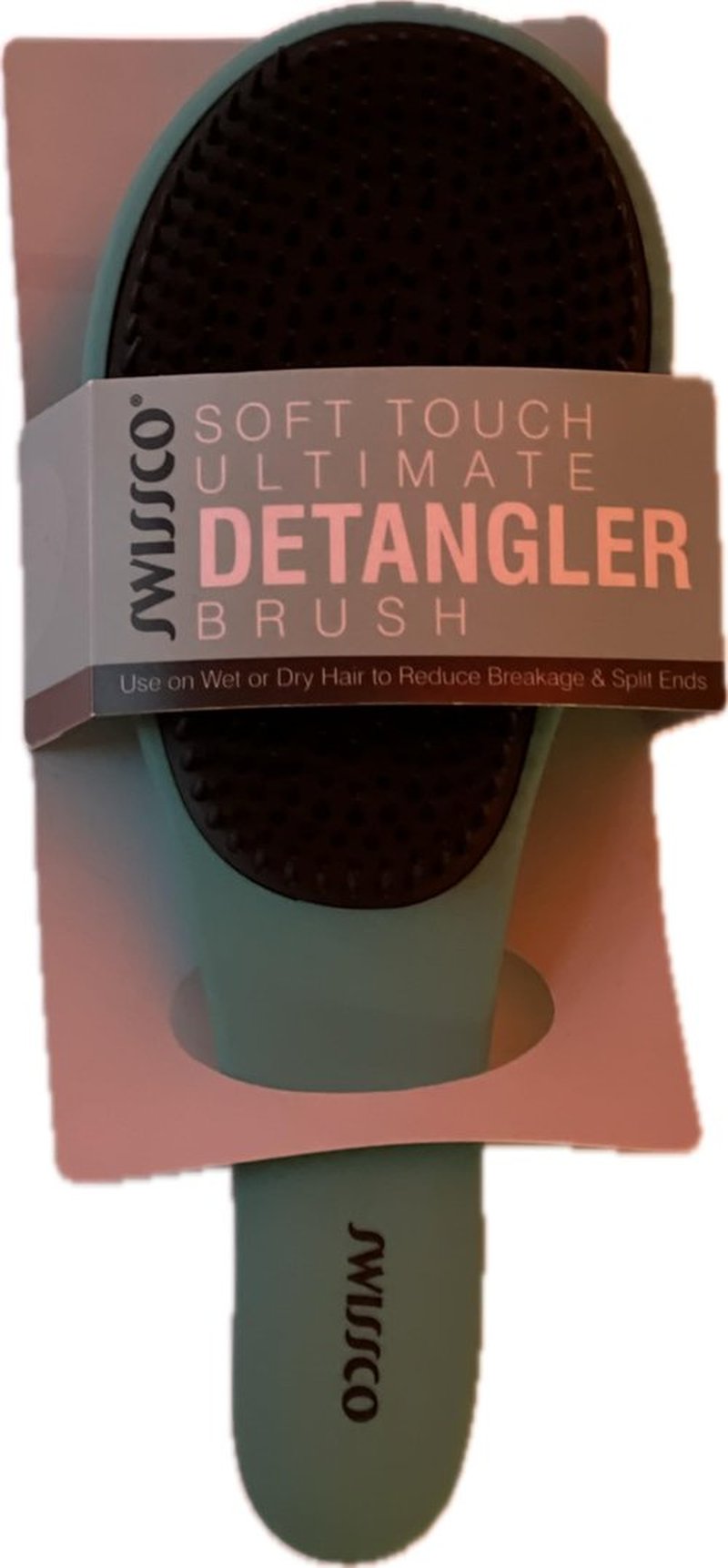 Swissco Soft Touch Detangling Hair Brush for Natural, Curly, Wet or Dry Hair (Aqua Blue)