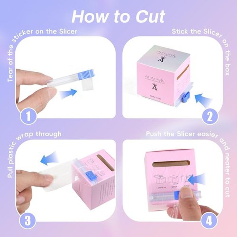 Skiennix Disposable Eyebrow Tattoo Wrap - Premium Transparent Film Roll with Ergonomic Slicer | 2 Boxes for Lip Blush & Eyebrow Lamination