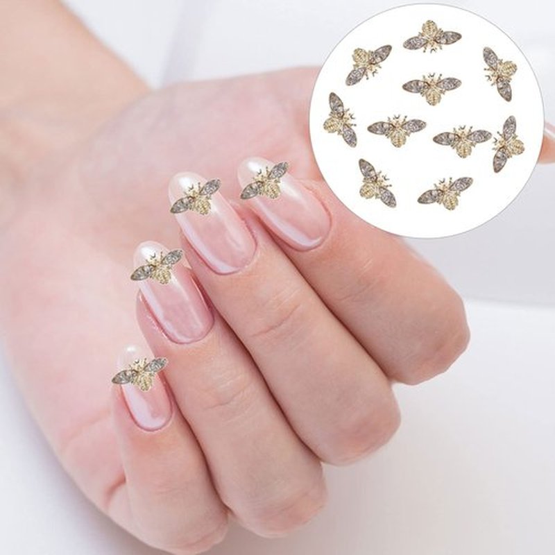 Beaupretty 10Pcs Bumble Bee Nail Charms Alloy 3D Nail Art Accessories for DIY Manicure and Decoration