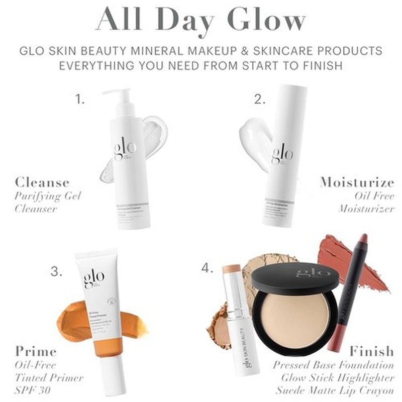 Glo Skin Beauty Pressed Powder Foundation - Buildable Sheer to Full Coverage, Natural Fair Finish