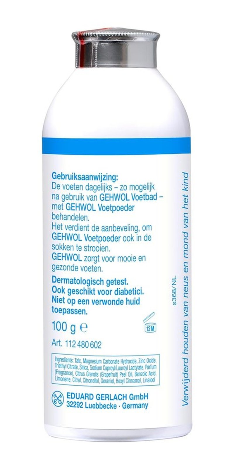 Gehwol Foot Powder - Refreshing Odor Control & Moisture Absorption | 3.5 Oz