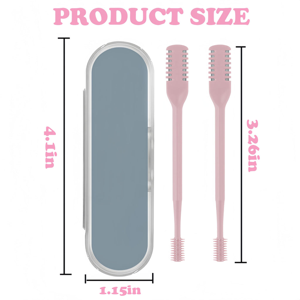 Nasal Hair Cutter, 2026 Upgraded 360° Double Sided Portable Nose Hair Trimmer for Women Men, Travel Essentials Washable Nose Hair Remover Grooming Tool (3 Pcs Pink)
