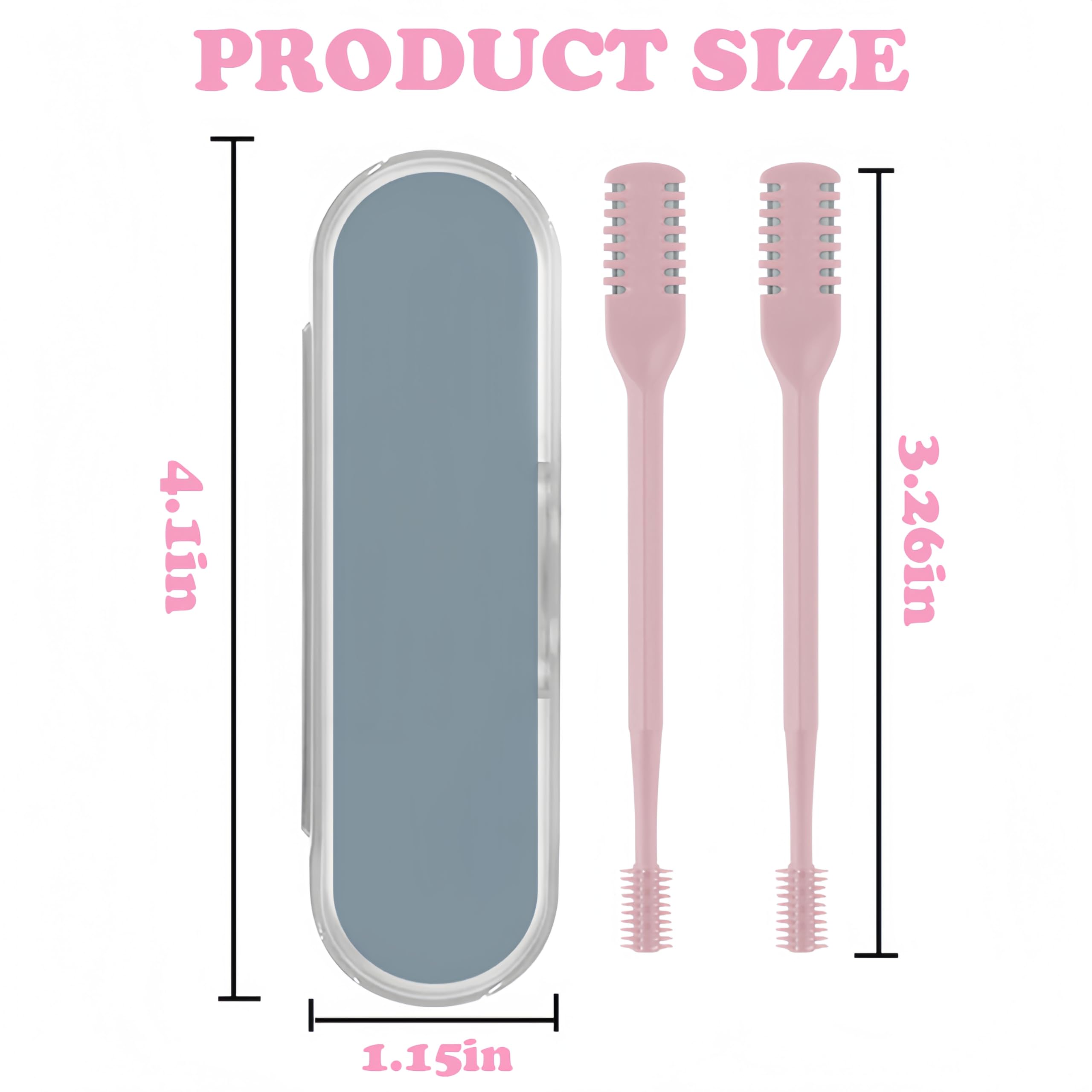 Nasal Hair Cutter, 2026 Upgraded 360° Double Sided Portable Nose Hair Trimmer for Women Men, Travel Essentials Washable Nose Hair Remover Grooming Tool (3 Pcs Pink)