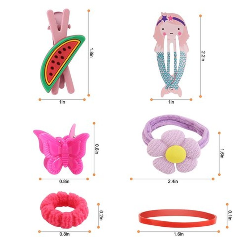Toddler Girls Hair Accessories Kit, Little Girl Hair Clips Set Hair Stuff Kids Hair Ties Accessory Kits Variety Pack Cute Barrettes Hair Clip Sets Toddlers accesorios cabello niñas 4-6 3 4 5 Year Old