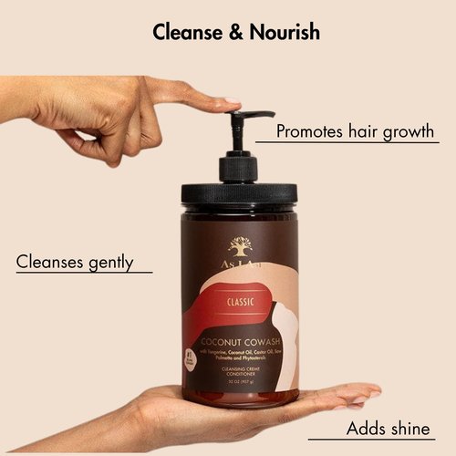 As I Am Coconut Cowash Cleansing Conditioner - 32 ounce - Gentle Daily Cleanser for Hair and Scalp - Adds and Preserves Moisture