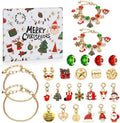 Gold Christmas Advent Calendar Bracelet - 24-Day Countdown with DIY Jewelry Kits & Charms for Girls 6-18