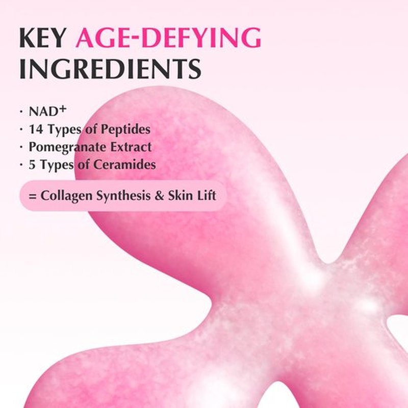 EQQUALBERRY NAD+ Peptide Boosting Smoothie Serum – Anti-Aging Korean Skin Care | Firming Serum with 5 Ceramides & Vegan Collagen for Wrinkles & Radiant Glow(1.01oz/30ml)