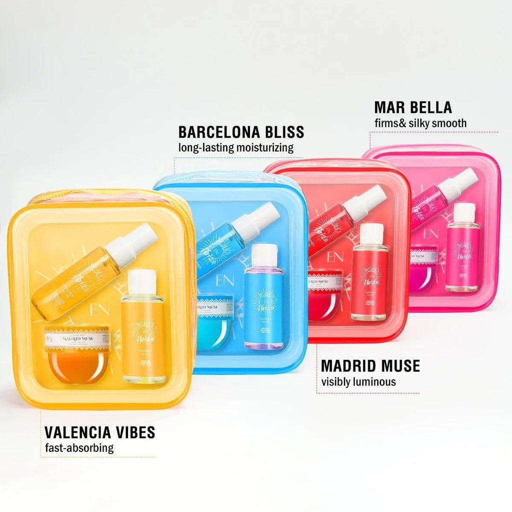Madrid Muse Bath and Body Gift Set, Plum Vanilla Fragrance, 3-Piece with Body Mist, Body Butter and Bubble Bath