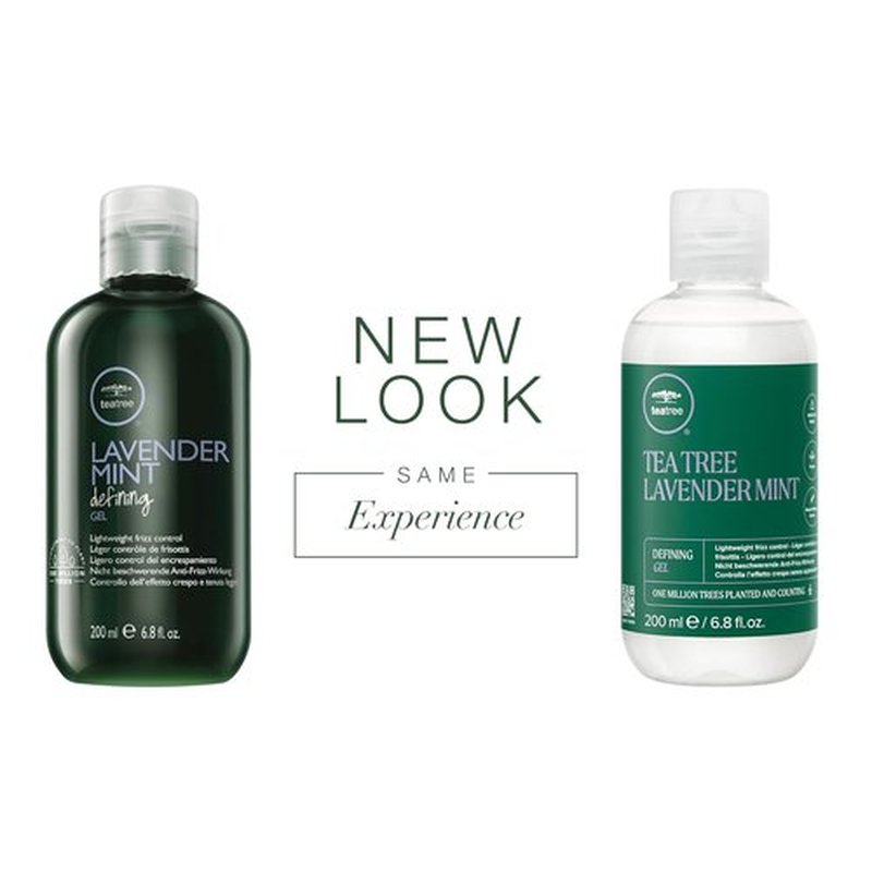 Tea Tree Lavender Mint Defining Gel - Lightweight Frizz Control for Coarse, Curly & Dry Hair