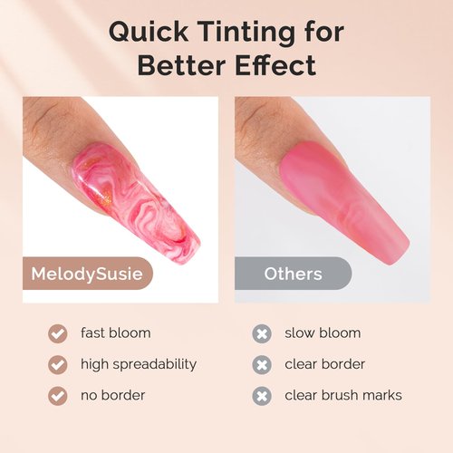 MelodySusie Hema Free Blooming Gel for Nail Design, Marble Watercolor UV Nail Polish, Spreading Effect Sheer Painting Nail Art Supplies, Nail Salon Manicure at Home for Women, 0.53 Fl Oz