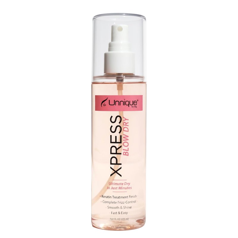 UNNIQUE Xpress Blow Dry Spray - The 40% Faster Blow-Dry Heat Protectant & Styling Primer to Achieve a Salon-Quality, Damage-Free Style and Shorten Your Morning Routine