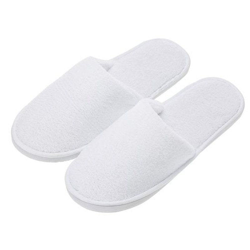 AhfuLife Spa Slippers 5 Pairs of Hotel Slippers, Disposable Closed-Toe Slippers for Guest, House Slippers Non-slip Unisex for Wedding, Party, Travel, Bedroom