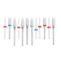 Ceramic Nail Drill Bits 12Pcs Set, Ceramic Milling Cutter Nail Drill Bit for Electric Grinding Machine, Nail Drill Bits Set for Acrylic Gel Nails Professional Burrs