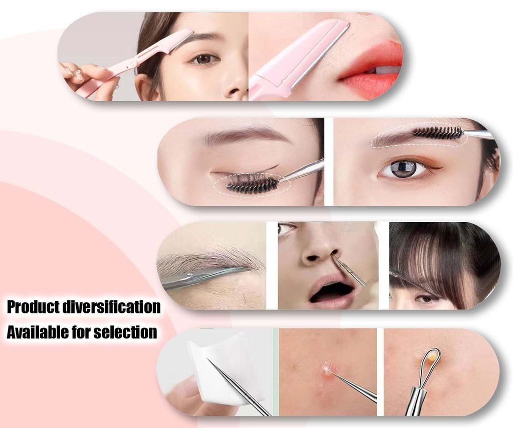 Muzioiernsu Tweezers for Women Facial Hair Eyebrow Kit Tweezer Set Black