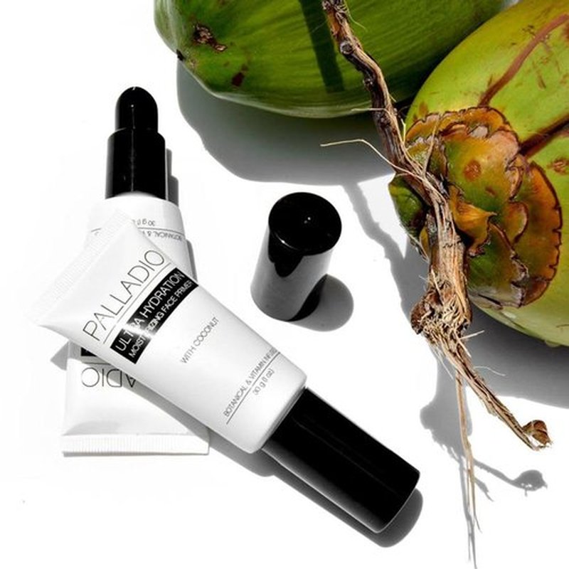 Palladio Ultra Hydration Primer - Fills Fine Lines & Pores | Coconut Oil Formula, Non-Greasy Finish