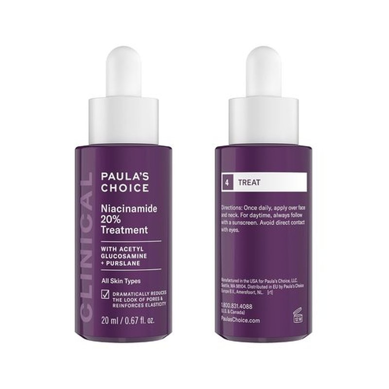 Paula’s Choice Niacinamide Serum Treatment - 20% Strength + Travel Size BHA Exfoliant Duo Set