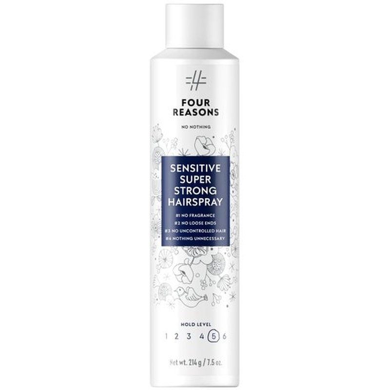No nothing Super Strong Hairspray, Finishing Hair Spray Extra Hold for Women & Men, Hypoallergenic Humidity & Frizz Control Hair Care Products with UV Protection, Fragrance Free, Unscented, 7.5 oz
