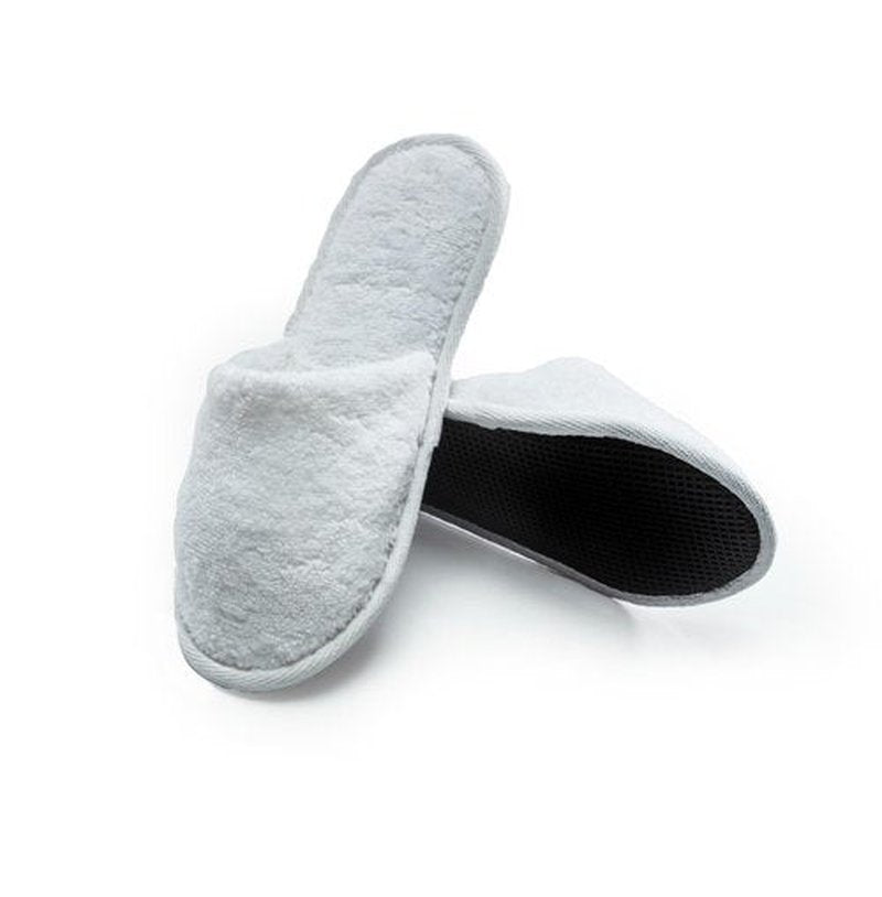 ESKYMODE Womens Cotton Bath Slippers, Terry Cloth Spa Slippers for Women White