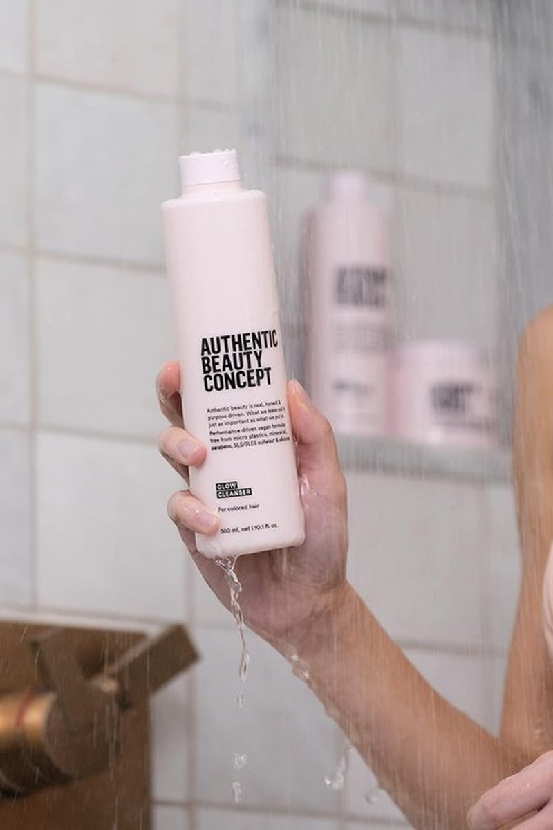 Authentic Beauty Concept Glow Cleanser - Preserves Color & Seals Cuticle for Color-Treated Hair | Vegan, Sulfate-Free