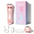 Electric Shaver for Women, SilkGlide Pro 2.0 Electric Razor for Women, Painfree Hair Trimmer with 2 Removable Heads for Sensitive Skin, IPX7 Waterproof, USB Rechargeable, Pink