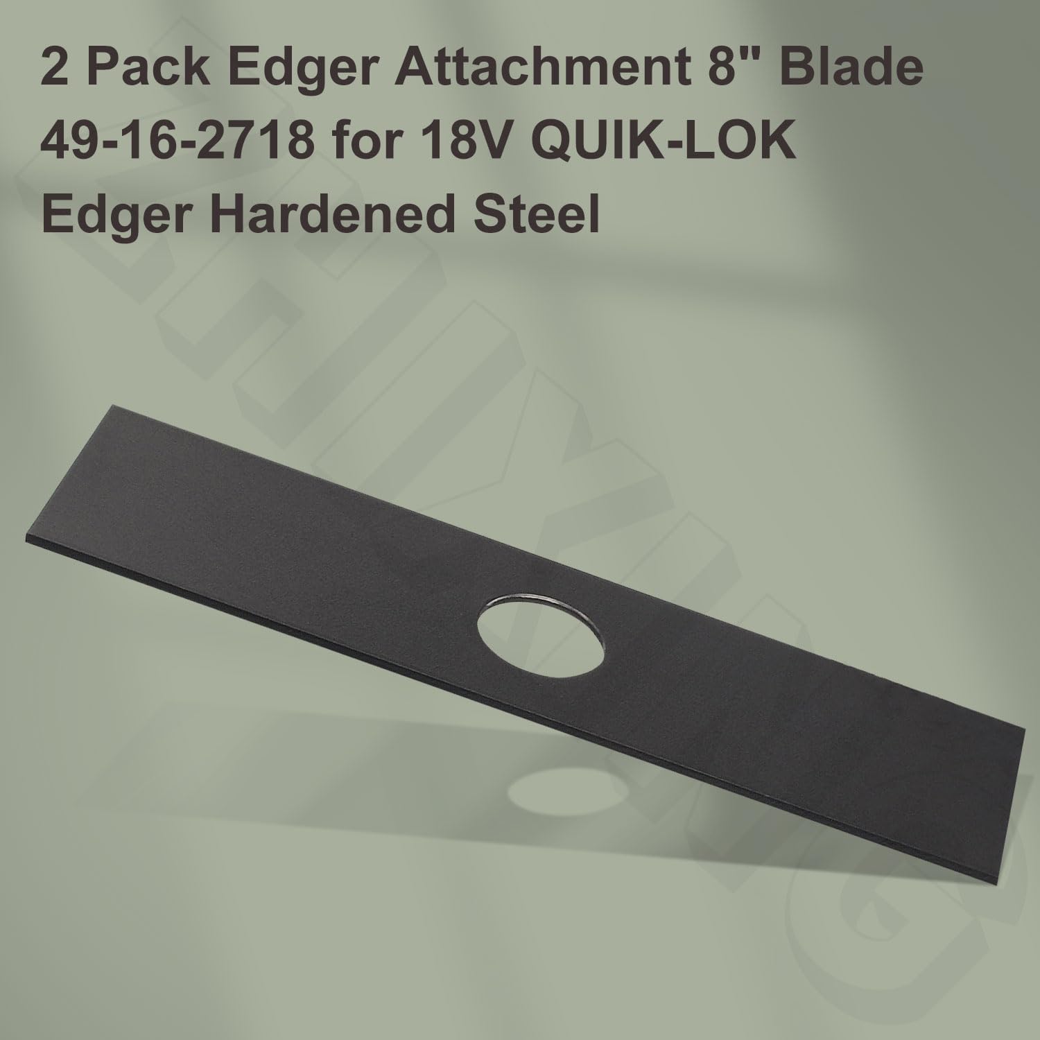 ZHIXING Hardened Steel 2 Pack Edger Blade Attachment Compatible with 49-16-2718 42-26-2718 18V Quik-LOK EDG - 8" x 2" (2 Pack)