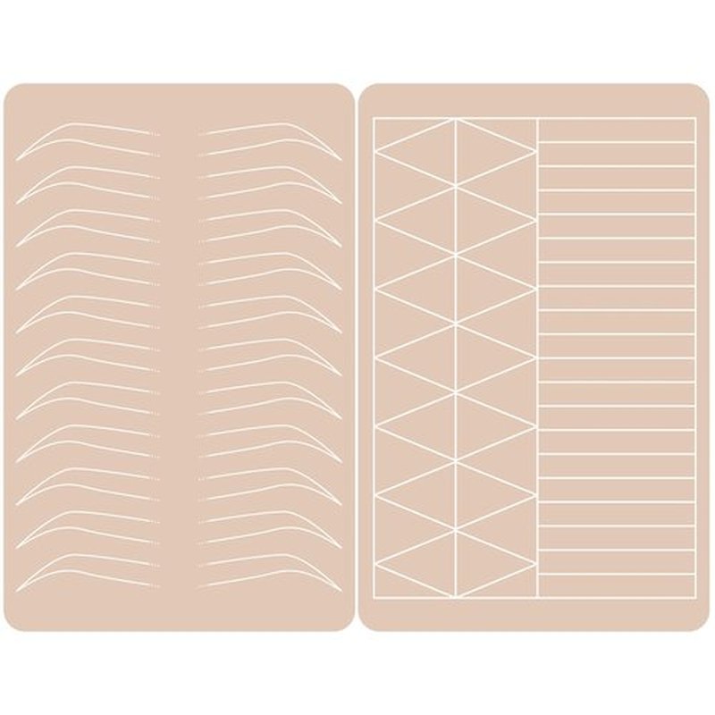 3 pcs Thicken Two sides Microblading Practice Silicon Skin Perfect for Permanent Makeup and Microblading Nano brows ombre brow practice (Two sides-3pcs)