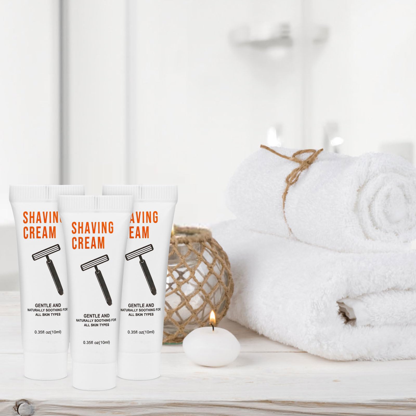 500 Shaving Cream Bulk Travel 10ml/0.35fl oz,Disposable Shaving Cream in Bulk Travel Shave Cream for Hotel Homeless,Jasmine