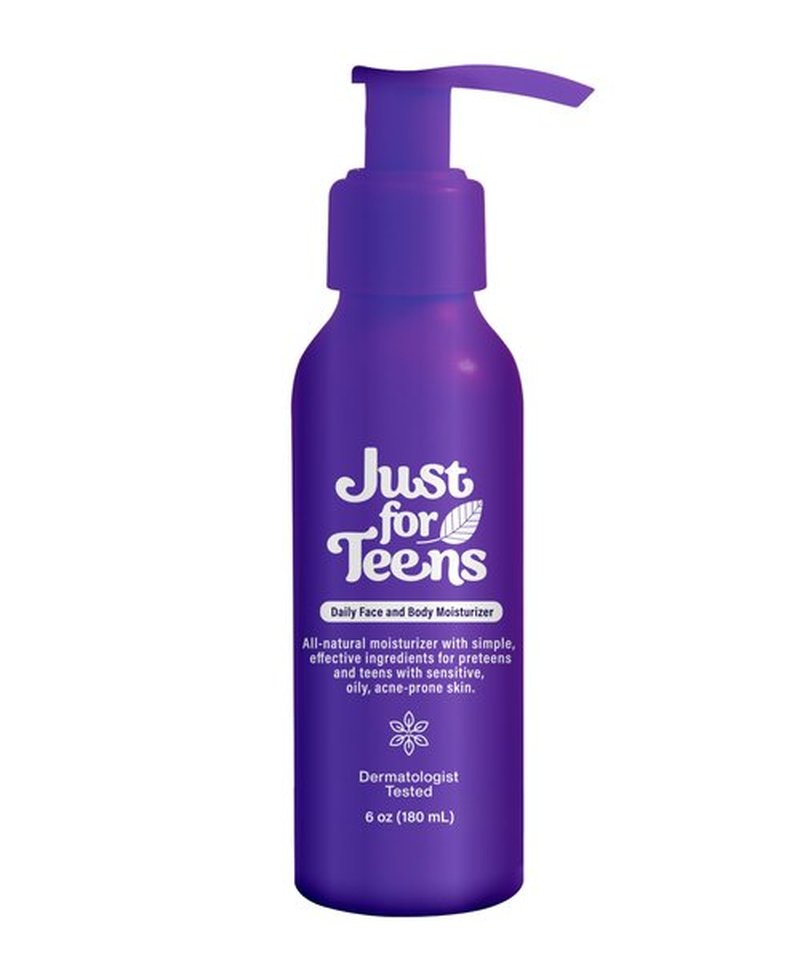 Just For Teens Daily Face & Body Moisturizer | Natural Ingredients | For Oily, Sensitive Skin | Teens Best Skincare | 6oz