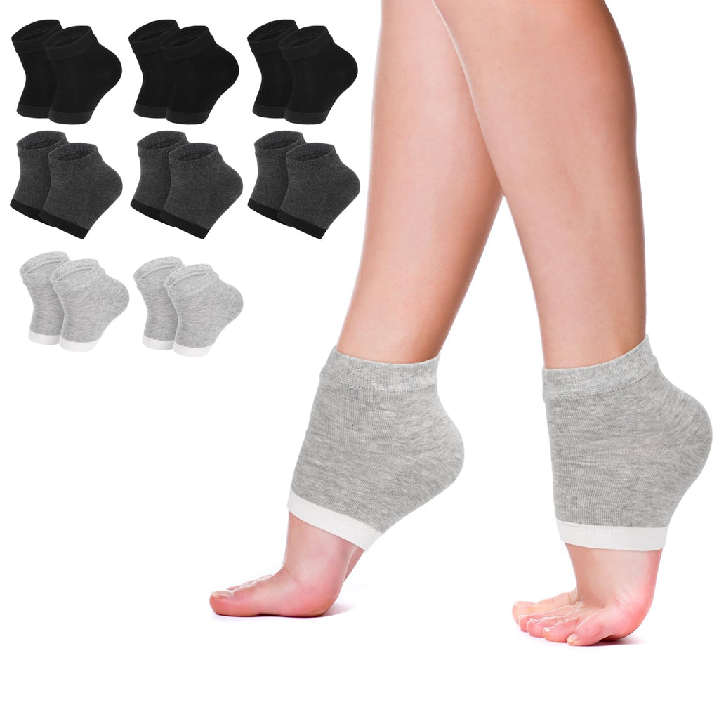 Segbeauty 16pcs Lotion Socks for Dry Feet Overnight, 8 Pairs Moisturizing Heel Gel Socks for Dry Feet Cracked Heel, Foot Care Feet SPA Socks for Men and Women, Open Toe Foot Socks Sleeping Overnight