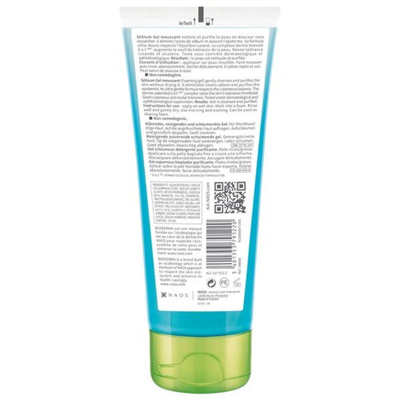 Bioderma Sébium Face Cleanser - Purifying Makeup Remover for Combination to Oily Skin - 500ml