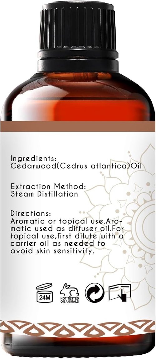 Cedarwood Essential Oil - Aromatic Diffuser Blend for Home | 1 Oz Size