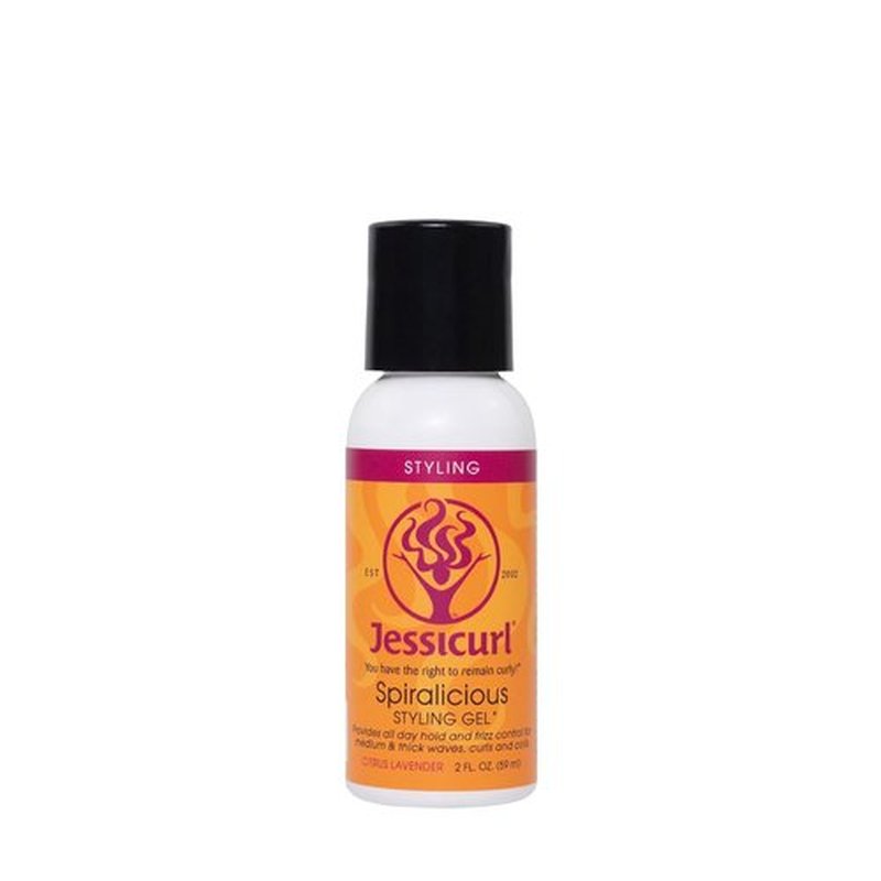 Jessicurl Spiralicious Gel - Citrus Lavender Curl Defining & Frizz Control, 2 Fl Oz for All Hair Types