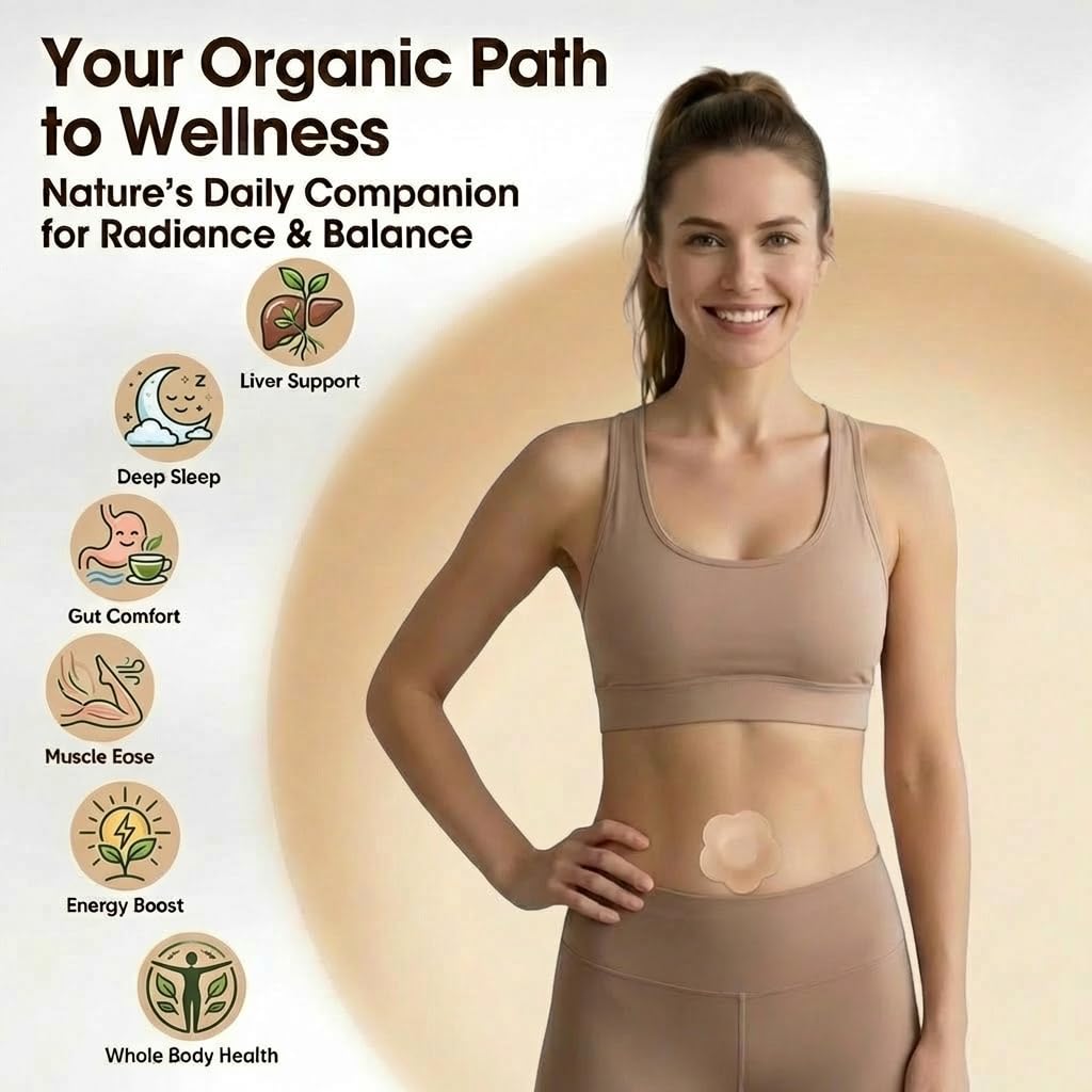 55PCS Castor Oil Patches for Belly Button, Disposable Castor Oil Pack Wraps, Organic Cotton Self-Adhesive Pads, Anti Leak, Breathable, Portable, No Wash