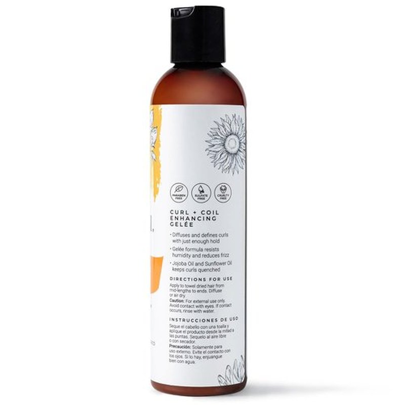 CIBU Curl + Coil Enhancing Gelée - Lightweight Curl Defining Gel for Frizz Control - 8 Ounces