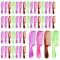 60 Individually Wrapped Disposable Hair Combs for Kids - Colorful, Bulk for Shelter, Homeless Charity, Church