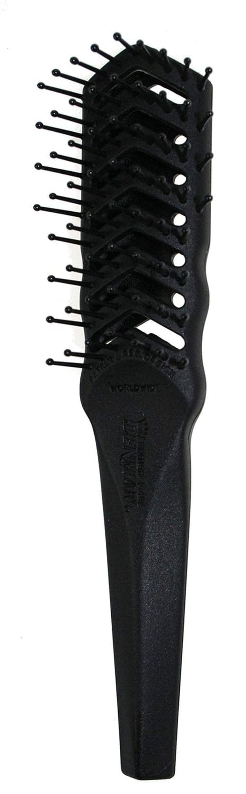 Denman D100 Flexible Vent Brush - Ideal Styling Tool for Wet & Dry Curly or Straight Hair | Black