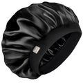 YANIBEST Silk Bonnet for Men, Satin Hair Bonnet for Sleeping, Double Layer Sleep Cap for Black Men & Women Curly Hair Braids, Black