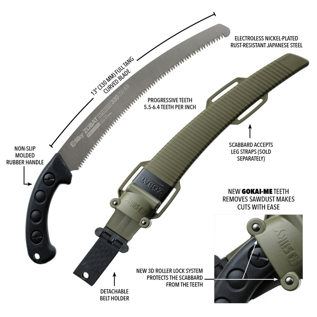 Silky ZUBAT Ultimate Professional Hand Saw 330mm Progressive Teeth (746-33)