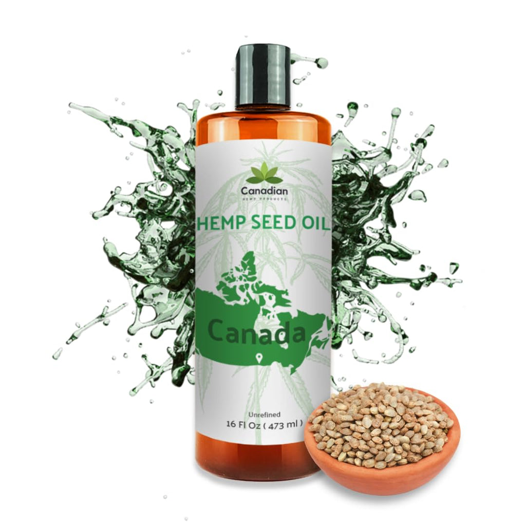 Nature Packaged Hemp Seed Oil for Skin, Hair and Body Direct from Hemp Oil Canada - Cold Pressed Hemp Seed Oils - 16oz (Pack of 2)