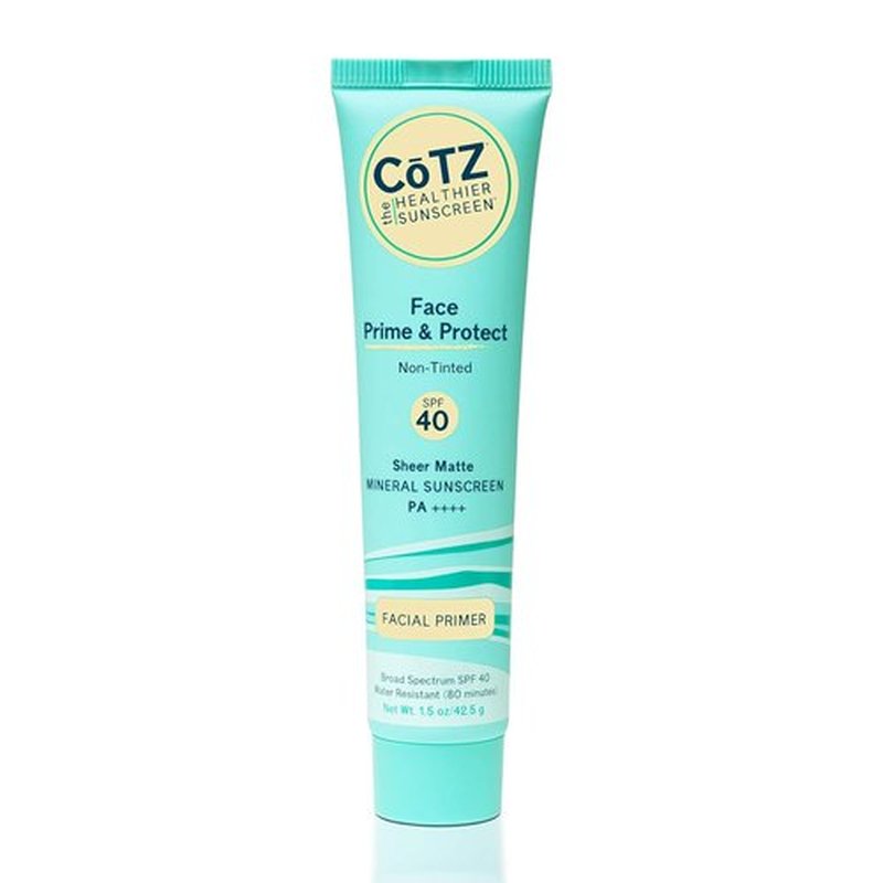COTZ Face Prime & Protect Mineral Sunscreen - Broad Spectrum SPF 40 Facial Primer, 1.5 oz / 42.5 g